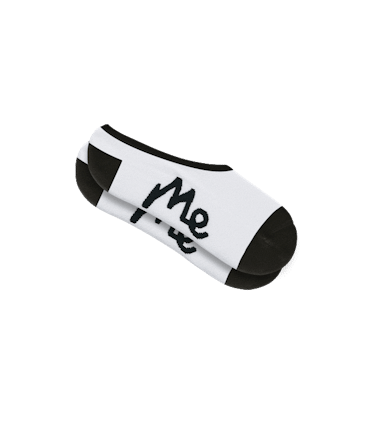 No Show Sock No Show Sock in White & Black