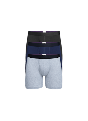4-Pack Men's Boxer Briefs Soft Ice Silk Elastic Comfort Flex Waist