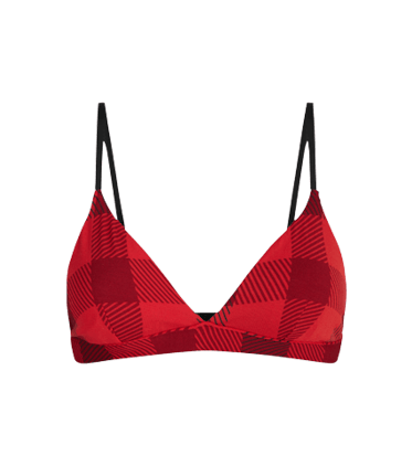 FeelFree Triangle Bralette FeelFree Triangle Bralette in Crimson Plaid
