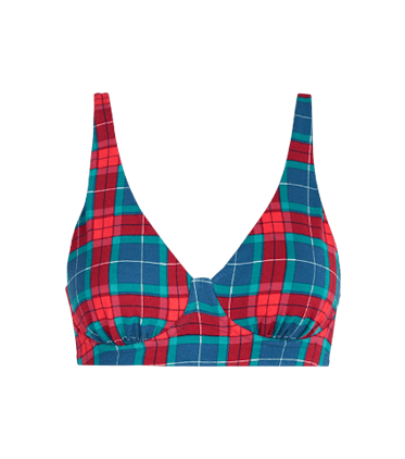 FeelFree Longline Bralette FeelFree Longline Bralette in Very Merry Plaid