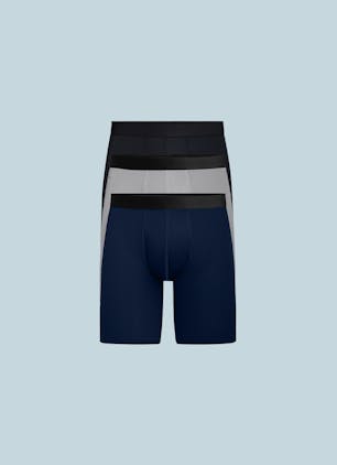 Pumiey Men's Boxer Briefs With Pouch Cotton Long One Fly Low Ries Boxer Briefs  Underwear 5 Pack Black,Dark Grey,Dark Blue X-Large: Buy Online at Best  Price in UAE 