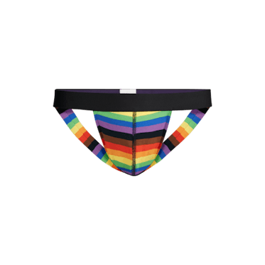 Versace is Celebrating Pride With A Rainbow Sports Bra, Jockstraps