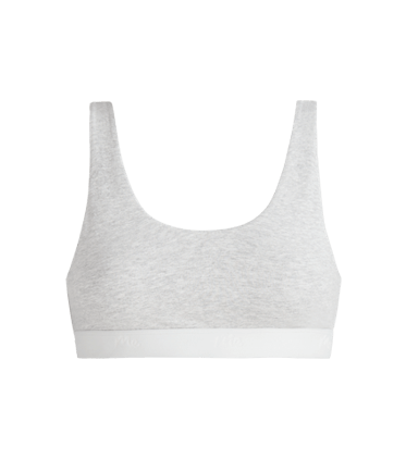 Stretch Cotton U-Neck Bralette Stretch Cotton U-Neck Bralette in Heather Grey
