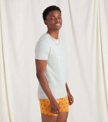 Stretch Cotton Crew Under Tee Stretch Cotton Crew Under Tee in Heather Grey