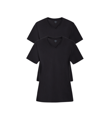Stretch Cotton V-Neck Under Tee 2-Pack Stretch Cotton V-Neck Under Tee 2-Pack in Black Pack