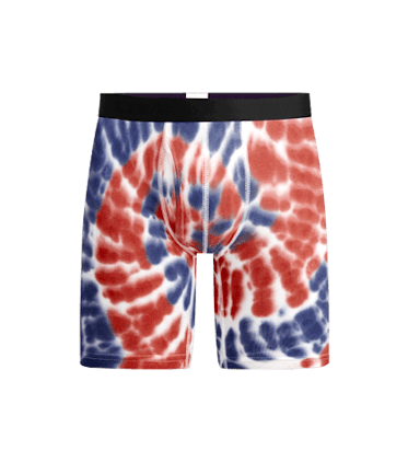 Long Boxer Brief w/ Fly Long Boxer Brief w/ Fly in Americana Tie Dye