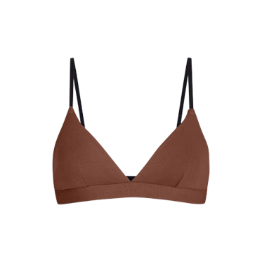 Women's Ribbed Triangle Bralette - Colsie™ Brown Xl : Target