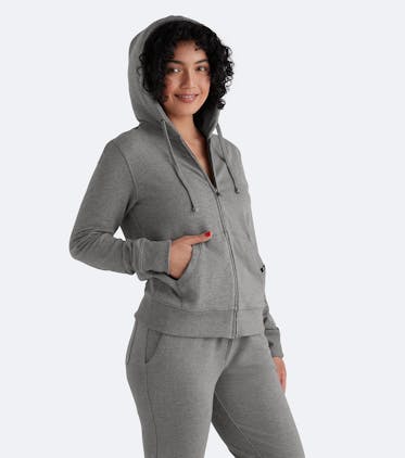 Women's French Terry Zip Hoodie Women's French Terry Zip Hoodie in Heather Grey