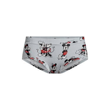 Disney Panties Minnie Mouse Womens Size L THREE PAIR Hipsters Gray