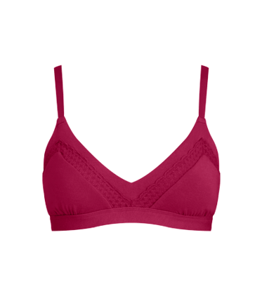 FeelFree Lace Triangle Bralette FeelFree Lace Triangle Bralette in Wine 'n Dine