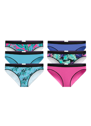  Undies.com Women's 6-Pack Cotton Classic Hipkini Brief