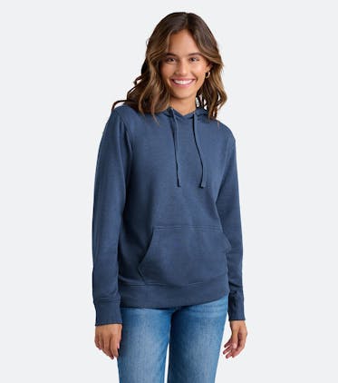 Women's French Terry Pullover Hoodie Women's French Terry Pullover Hoodie in Heather Navy
