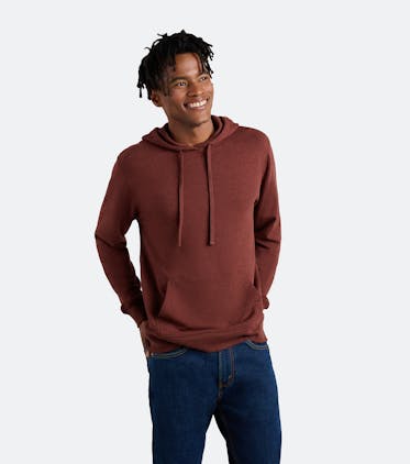 Men's French Terry Pullover Hoodie Men's French Terry Pullover Hoodie in Heather Burgundy