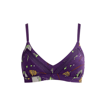 Buy Ardene Scalloped Lace Triangle Bralette In Purple