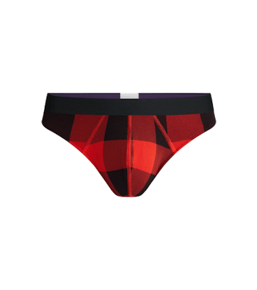 Pouch Front Thong Pouch Front Thong in Buffalo Plaid