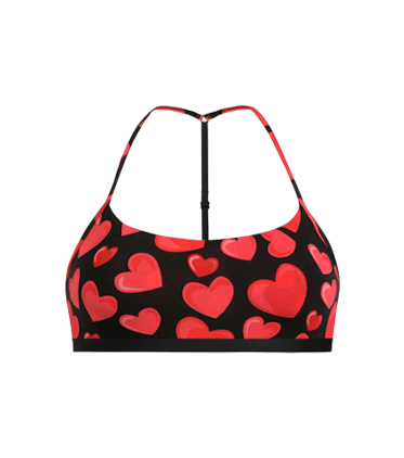 T-Back Bralette T-Back Bralette in Racing Hearts