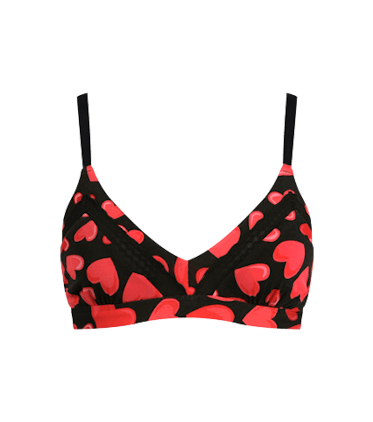 FeelFree Lace Triangle Bralette FeelFree Lace Triangle Bralette in Racing Hearts