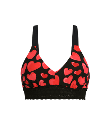 FeelFree Lace Longline Bralette FeelFree Lace Longline Bralette in Racing Hearts