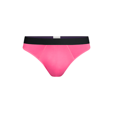 Mens Pouch Front, Wide Strap, T-Back thong - shown in Hot Pink