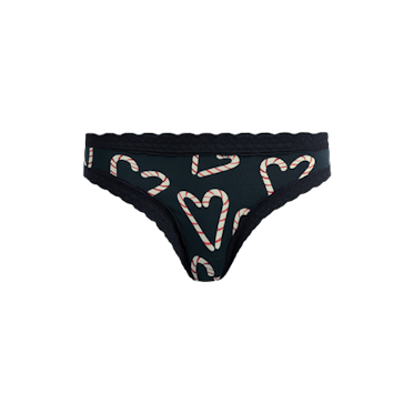 MIGAIUOI Colorful Candy Cane with Hearts Women's Brief Underwear